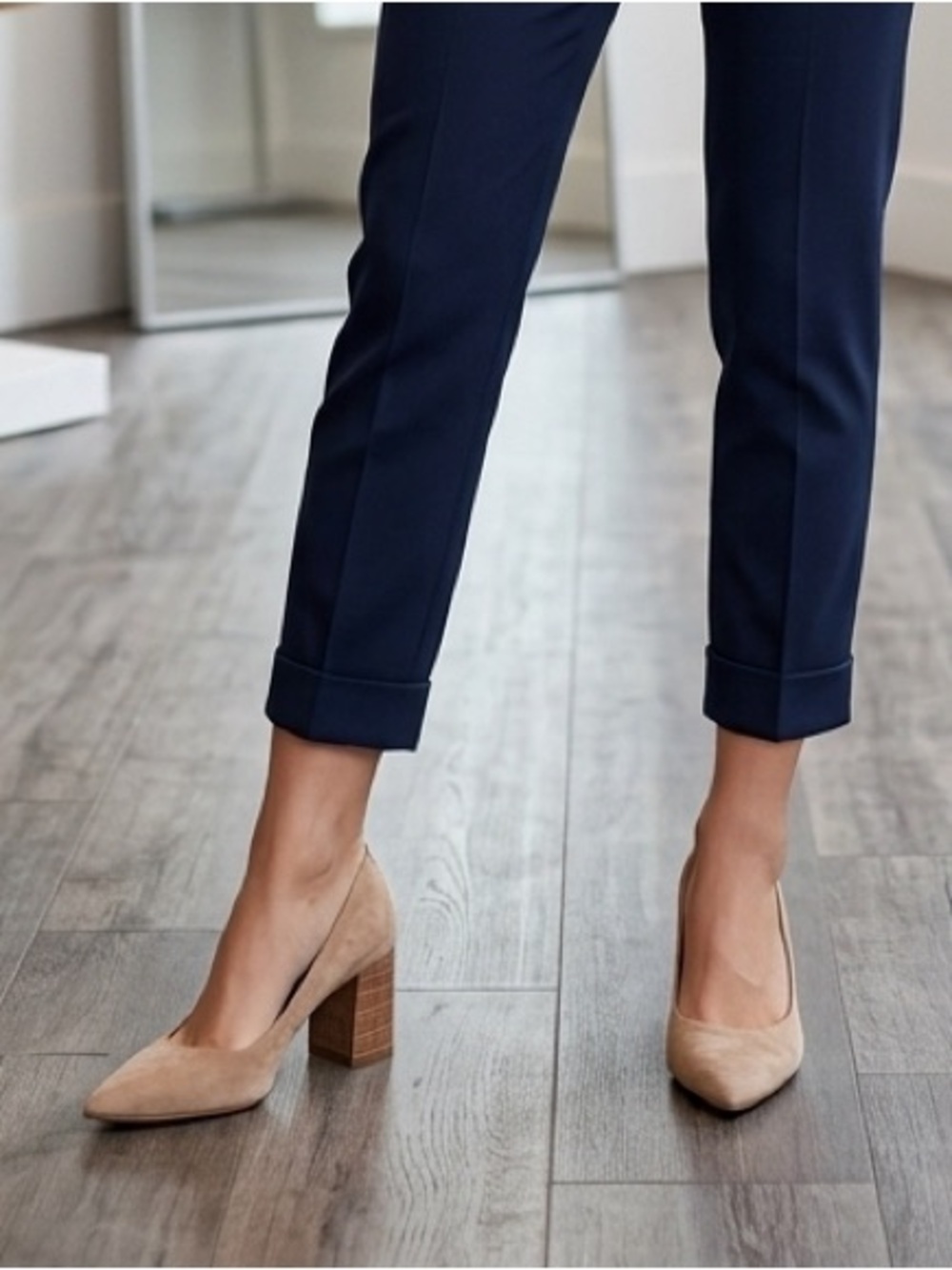 Donald J. Pliner Navy Cropped Dress Pants